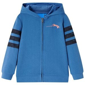 vidaXL Sweatshirt &agrave; capuche fermeture &eacute;clair enfants bleu 104