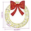 vidaXL Couronne avec 60 LED Blanc chaud 75 cm PET