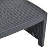 vidaXL Salon de jardin 3 pcs Plastique Anthracite