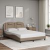 vidaXL Cadre de lit Viana avec LED sans matelas cappuccino 140x190 cm