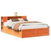 vidaXL Cadre de lit sans matelas cire marron 160x200cm bois pin massif