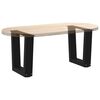 vidaXL Pieds de table basse en forme de V, 2 pi&egrave;ces, noir, 40 x (30-31,3) cm, acier