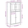 vidaXL Haut Armoire Ch&ecirc;ne artisanal 62 x 32 x 106,5 cm