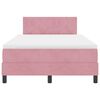 vidaXL Lit &agrave; ressorts avec matelas Rose 120 x 200 cm Velours