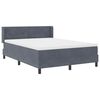 vidaXL Lit &agrave; ressorts avec matelas Gris fonc&eacute; 200 x 160 cm Polyester