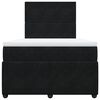 vidaXL Sommier &agrave; lattes de lit avec matelas Noir 120x200 cm Velours