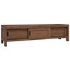 vidaXL Meuble TV 110 x 30 x 30 cm Bois de teck massif Naturel
