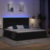 vidaXL Lit avec rangement et LED avec LED Noir 200 x 200 cm Polyester