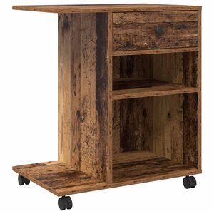 vidaXL Support d'imprimante Bois ancien 60 x 40 x 68,5 cm