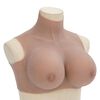 vidaXL Plastron en silicone marron p&acirc;le coupe H