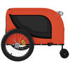 vidaXL Remorque de v&eacute;lo pour animaux de compagnie orange et noir
