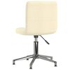 vidaXL Chaise pivotante de salle &agrave; manger Cr&egrave;me Tissu