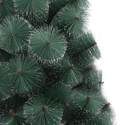 vidaXL Sapin de Noël artificiel pré-éclairé et support vert 180 cm PET