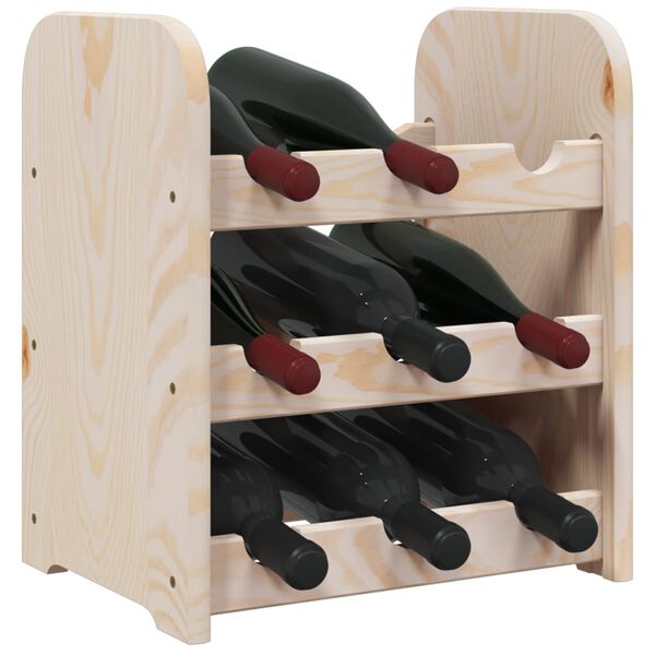 vidaXL Casier &agrave; vin 33x25x37 cm bois de pin massif