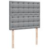 vidaXL Sommier &agrave; lattes de lit avec matelas Gris clair 120x200cm Tissu