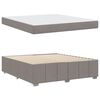 vidaXL Cadre de lit avec matelas Taupe 180 x 200 cm tissu