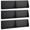 vidaXL Mur de sout&egrave;nement 6 pc 80 x 12 x 50 cm Acier Noir
