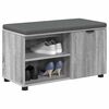 vidaXL Banc d'entr&eacute;e avec coussin Uni Gris Sonoma 80 x 38 x 46 cm