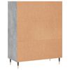 vidaXL Biblioth&egrave;que gris b&eacute;ton 69,5x32,5x90 cm bois d'ing&eacute;nierie