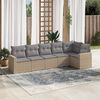 vidaXL Salon de jardin avec coussins 6 pcs beige r&eacute;sine tress&eacute;e
