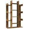 vidaXL Biblioth&egrave;que Ch&ecirc;ne fum&eacute; 86x25,5x140 cm Bois d'ing&eacute;nierie
