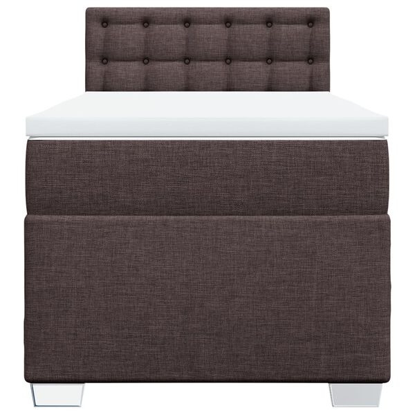 vidaXL Sommier &agrave; lattes de lit avec matelas Marron fonc&eacute; 90x190 cm