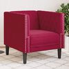 vidaXL Fauteuil Chesterfield rouge bordeaux velours