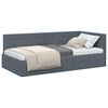 vidaXL Cadre de lit d'angle Gris fonc&eacute; 100 x 200 cm Velours