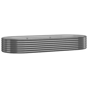 vidaXL Lit sur&eacute;lev&eacute; de jardin Acier galvanis&eacute; Anthracite