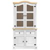 vidaXL Buffet avec tiroir Blanc 100 x 48,5 x 179 cm Pin massif