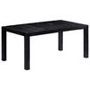 vidaXL Table &agrave; d&icirc;ner Noir 180x90x76 cm Bois de manguier massif