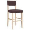 vidaXL Chaises de bar lot de 2 bois massif d'h&eacute;v&eacute;a et similicuir