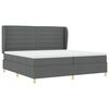 vidaXL Lit &agrave; ressorts avec matelas gris fonc&eacute; 90x190 cm Gris fonc&eacute;