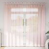 vidaXL Rideaux en voile avec passe-tringles 2 pcs rose clair