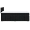 vidaXL Sommier &agrave; lattes de lit avec matelas Noir 100x200 cm Tissu