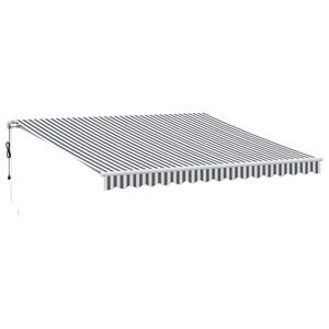 vidaXL Auvent r&eacute;tractable automatique anthracite et blanc 400x300 cm