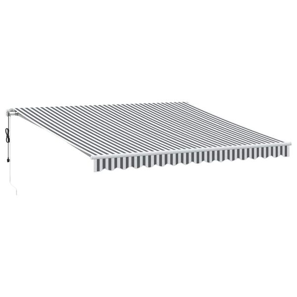 vidaXL Auvent r&eacute;tractable automatique anthracite et blanc 400x300 cm