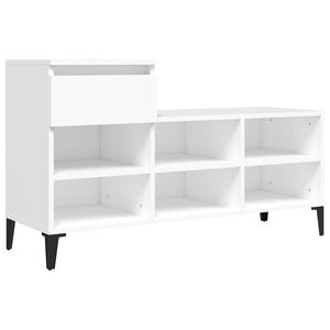 vidaXL Armoire &agrave; chaussures Blanc 102x36x60 cm Bois d'ing&eacute;nierie