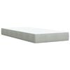 vidaXL Sommier &agrave; lattes de lit et matelas Gris clair 80x200 cm Velours