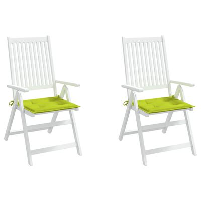 vidaXL Coussins de chaise de jardin 2 pcs vert vif 40x40x3 cm