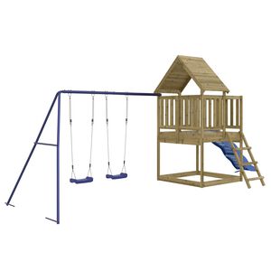 vidaXL Aire de jeux d'ext&eacute;rieur bois de pin impr&eacute;gn&eacute;