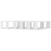 vidaXL &Eacute;tag&egrave;res murales cube 6 pcs Blanc 60x15x23 cm Bois d&rsquo;ing&eacute;nierie