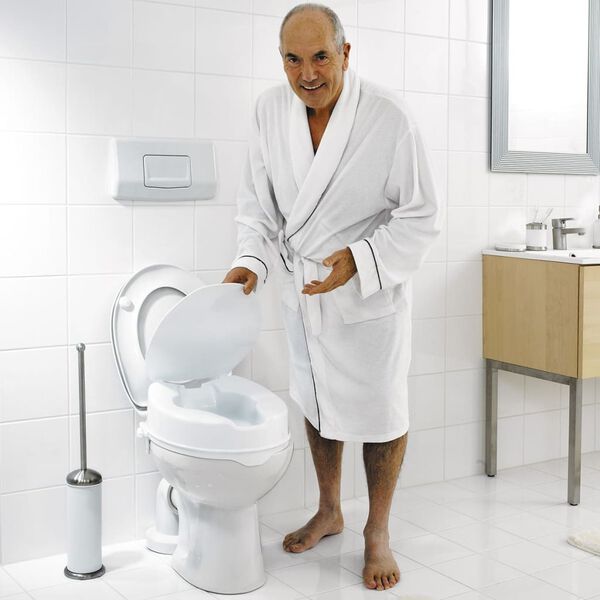 RIDDER Si&egrave;ge de toilette avec couvercle blanc 150 kg A0071001