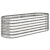 vidaXL Lit sur&eacute;lev&eacute; de jardin Acier galvanis&eacute; Argent&eacute;