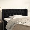vidaXL T&ecirc;te de lit avec oreilles Noir 93x16x78/88 cm Velours