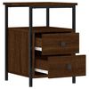 vidaXL Tables de chevet 2pcs ch&ecirc;ne marron 34x35,5x50cm bois ing&eacute;nierie
