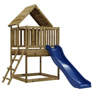 vidaXL Aire de jeux d'ext&eacute;rieur bois de pin impr&eacute;gn&eacute;
