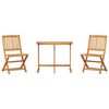 vidaXL Ensemble &agrave; manger de jardin pliable 3 pcs bois d'acacia massif