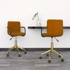 vidaXL Chaises pivotantes &agrave; manger lot de 2 marron velours