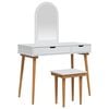vidaXL Ensemble de Coiffeuse FAUSKE 3 pcs Blanc 100 x 50 x 143 cm